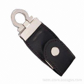Bootable USB Flash Drives with Leather Case, Available in Various Colors, CE and RoHS Approved